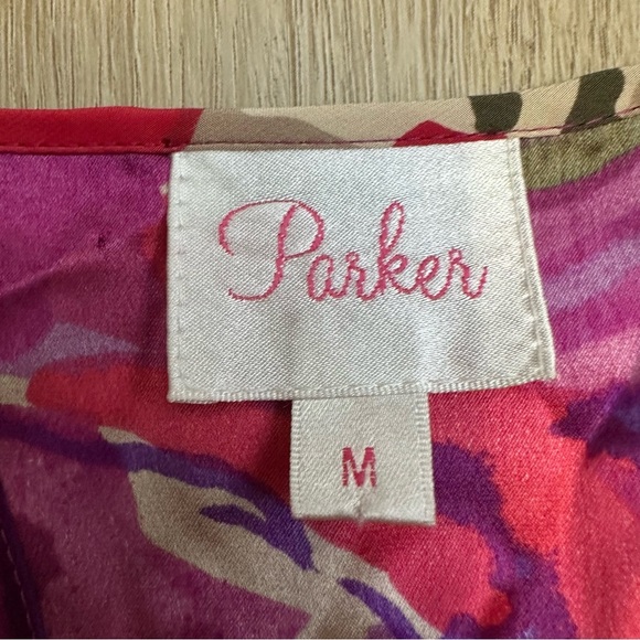 Parker Multicolor Floral Silk Racerback Dress - Picture 3 of 9